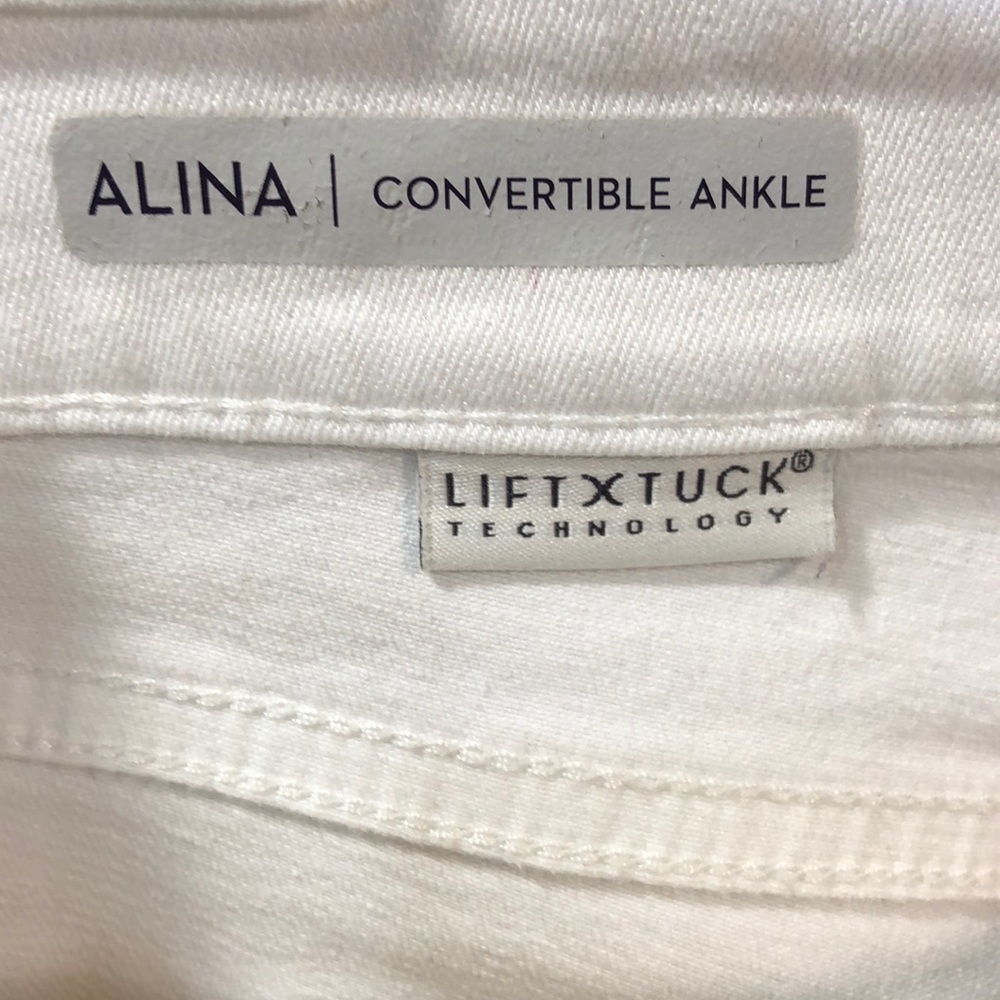 NYDJ Alina Convertible Ankle Jean, White - Picture 4 of 8
